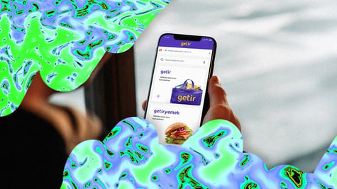 Getir delivery platform mobile device