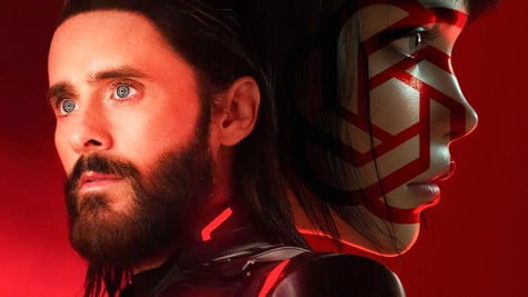 Jared Leto and an AI girlfriend clad in Tron splendour.