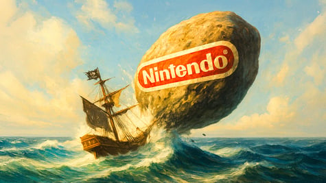 nintendo-logo-hitting-pirate-ship