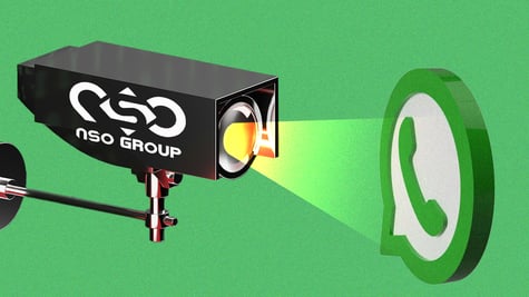 NSO camera looking at WhatsApp