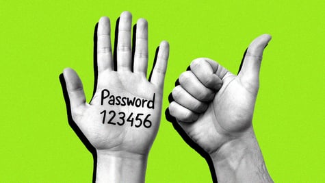 Easy password; 123456; password reuse