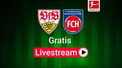 Stuttgart gegen Heidenheim Team Logos Bundesliga kostenlos streamen