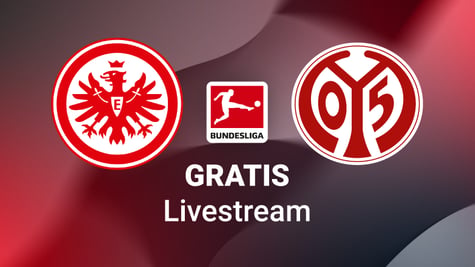 Frankfurt vs. Mainz, Team Logos, Bundesliga Logo, bunter Hintergrund
