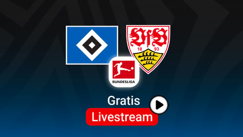 HSV vs. Stuttgart, Team Logos, Bundesliga Stream, Lila Hintergund