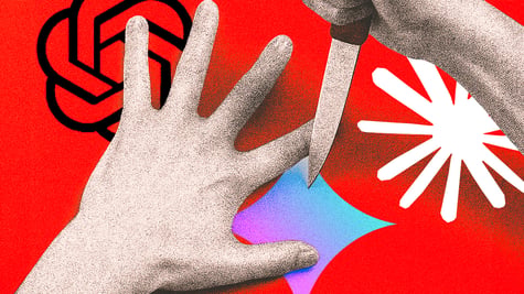 A hand and a knife