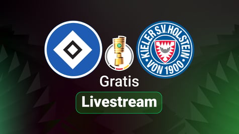 HSV vs. Holstein Kiel, DFB-Pokal, grüner Hintergrund
