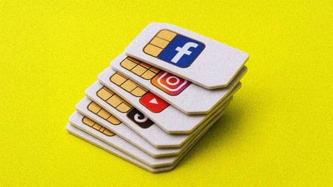 A stack of cheap sim cards.