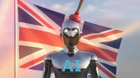 UK-flag-in-the-background-a-robot-that-has-AI-written