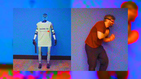 ChatGPT humanoid robot shoots a man