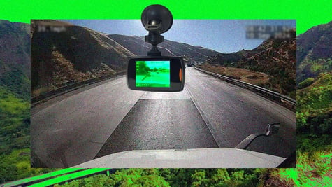 Dash cam for road monitoring in Hawaii