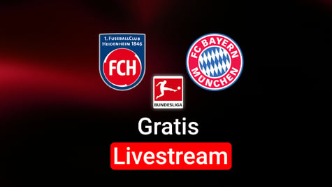 Heidenheim, FC Bayern, Team Logos, Bundesliga-Logo, blauer Hintergrund