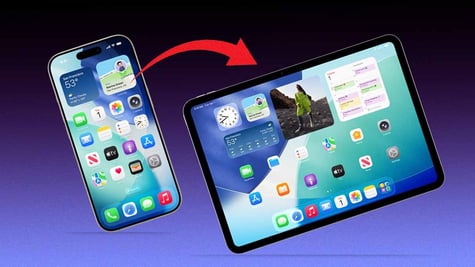 iPhone powere by iPadOS