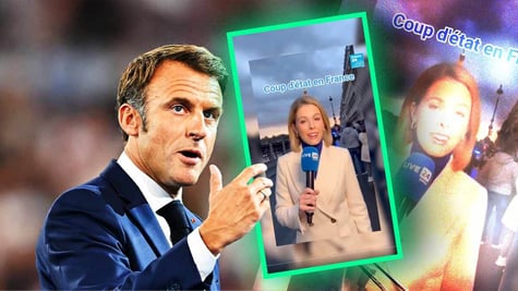 Emmanuel Macron and a fake video alleging coup in France