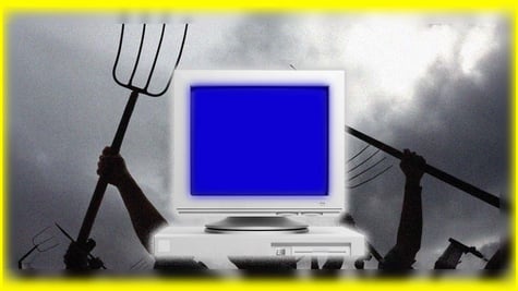 people with pitch forks