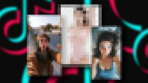Blurred TikTok videos that are anti-immigrant and misogynistic