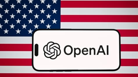 The USA flag next to the OpenAI logo.