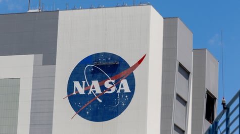 NASA logo on building