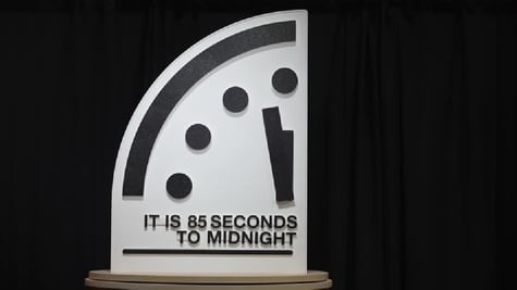 Doomsday Clock closeup
