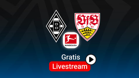 gladbach vs vfb stuttgart logos, Hintergrund dunkelblau