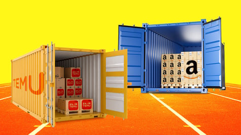 Temu container vs Amazon container