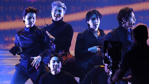 K-pop boy band BTS performing live