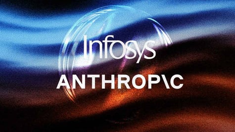 Infosys logo and Anthropic logo