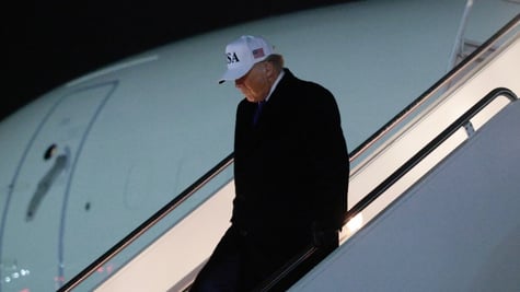 Donald Trump leaving Air Force One.
