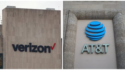 Verizon and AT&T buildings