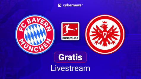bayern eintracht frankfurt, team logos, blauer hintergrund