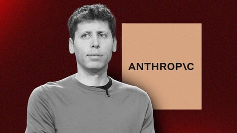 Sam Altman and Anthropic logo
