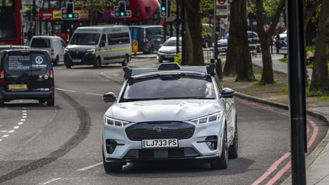 Wayve driverless car in UK street