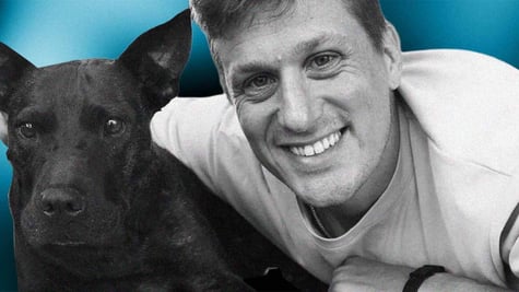 Paul Conyngham and his dog Rosie
