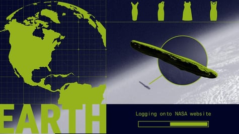 Dressing gown silhouettes as well as a green earth computer graphic and retro login.