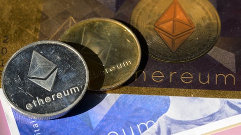 Ethereum crypto coins; crypto money; cryptocrrency