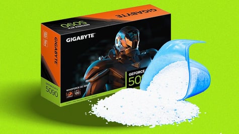 Graphics card with detergent powder