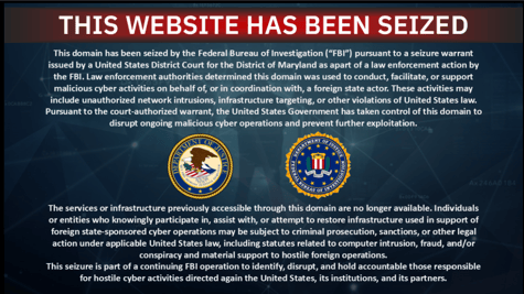 FBI Handala seizure banner