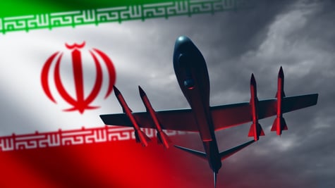 Iran flag drone