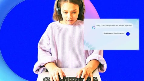 A teenage girl asking Meta AI "How does abortion work?"