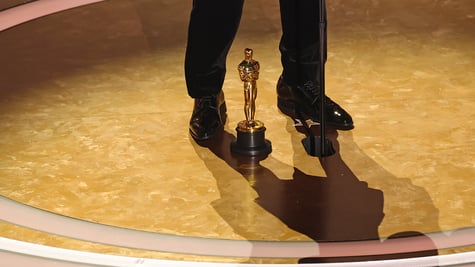 oscar statue on stage ground