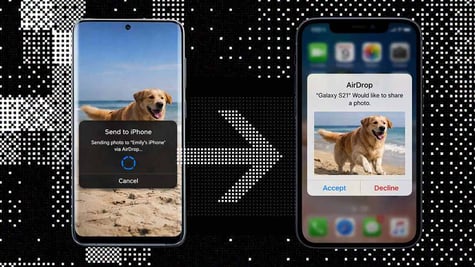 Samsung to Apple airdrop