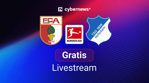 FC Augsburg - TSG Hoffenheim, Team Logos, kostenlos schauen