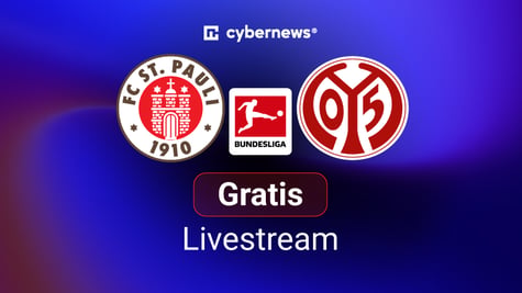 St. Pauli gegen Mainz 05, Team Logos, Bundesliga, blau