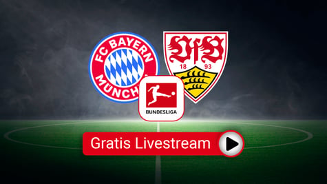 FC Bayern vs. VfB Stuttgart, Logos, Bundesliga kostenlos schauen