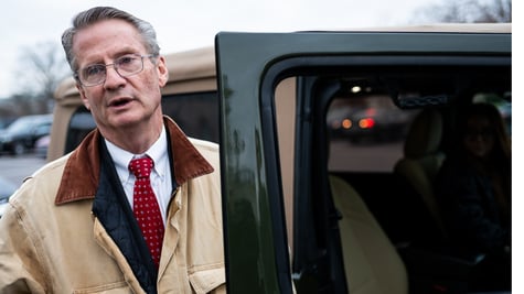 Congressman Tim Burchett getting out of a cab.