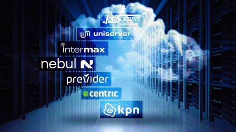 Logos of Centric, KPN, Info Support, Intermax, Nebul, Previder, and Uniserver