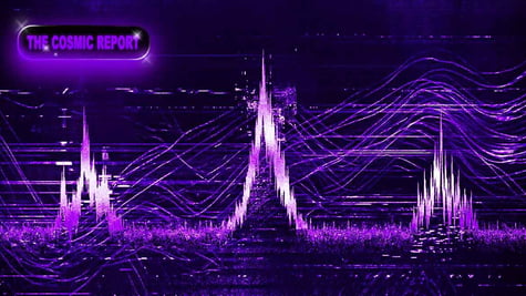 Three violet colored interference lines linking missing scientists.