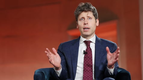 OpenAI CEO Sam Altman speaks during the BlackRock Infrastructure Summit