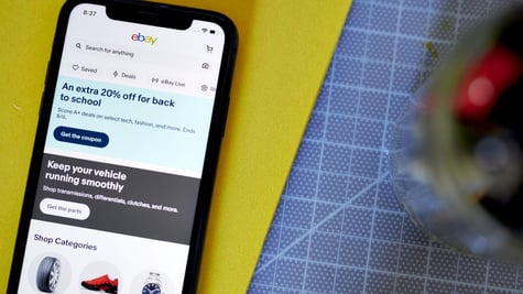 eBay page on the phone