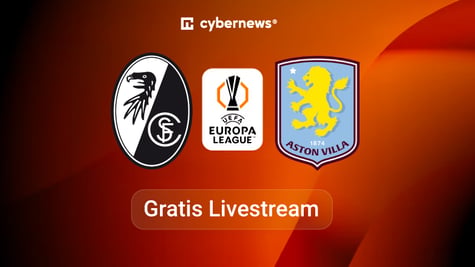 SC Freiburg vs. Aston Villa, Team Logos, Europa League, rot