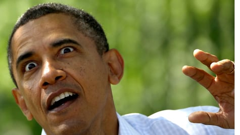 Barack Obama imitating an alien.
